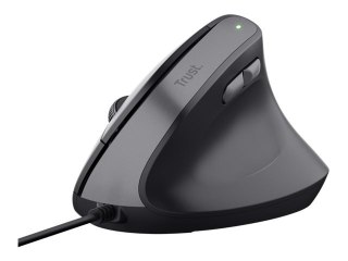 Trust Bayo II - Mysz pionowa - ergonomiczna - praworęczna - optyczna - 6 przyciski - przewodowa - USB-A - czarny