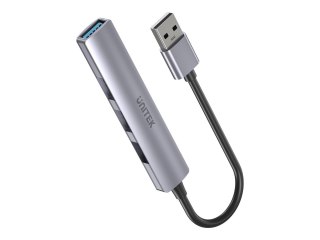 Unitek - Koncentrator - USB-A 4 w 1 - 1 x SuperSpeed USB 3.0 + 3 x USB 2.0 - stacjonarny