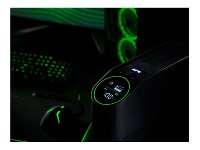 APC Back-UPS Pro - UPS - wieża, oświetlenie RGB - AC 230 V - 1320 wat - 2200 VA - 1 faza - złącza wyjściowe: 6 - czarny, północ