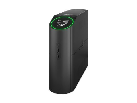 APC Back-UPS Pro - UPS - wieża, oświetlenie RGB - AC 230 V - 1320 wat - 2200 VA - 1 faza - złącza wyjściowe: 6 - czarny, północ