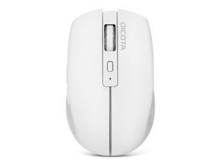 DICOTA Notebook - Mysz - 5 przyciski - bezprzewodowa - 2.4 GHz, Bluetooth - odbiornik bezprzewodowy USB - biały