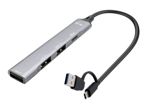 I-Tec - Koncentrator - USB-C/USB-A, metal - 1 x SuperSpeed USB 3.0 + 3 x USB 2.0 - stacjonarny