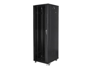 Lanberg FF01 series V2 - Stojak szafa - pakiet płaski, LCD, z drzwiczkami z siatką, 600x1000 - z 6 wentylatorów chłodzących - wo