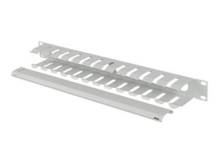 Lanberg - Organizer kabli w obudowie - metal, typ A - gray (RAL 7035) - 1U - 19"