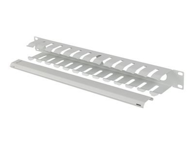 Lanberg - Organizer kabli w obudowie - metal, typ A - gray (RAL 7035) - 1U - 19"