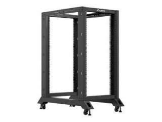Lanberg - Stojak rama otwarta - 600 x 1000 mm - 4 słupki - wolnostojący, podłogowa - czarny, RAL 9004 - 19U - 22"