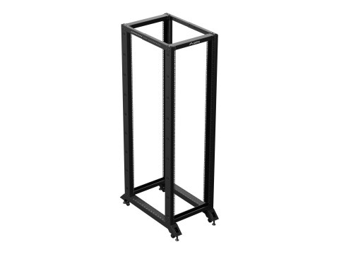 Lanberg - Stojak rama otwarta - 600 x 1000 mm - wolnostojący, podłogowa - czarny, RAL 9004 - 42U - 19"