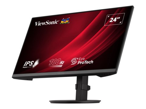 ViewSonic VA2408-HDJ - Monitor LED - 24" - 1920 x 1080 Full HD (1080p) @ 100 Hz - IPS - 250 cd/m² - 1300:1 - 5 ms - HDMI, VGA, D