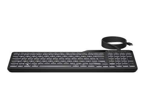 HP 405 - Klawiatura - wiele urządzeń - 65% - compact - podświetlenie - USB - QWERTY - Międzynarodowy Angielski - czarny