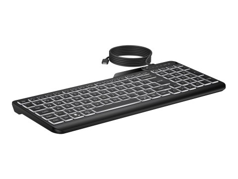 HP 405 - Klawiatura - wiele urządzeń - 65% - compact - podświetlenie - USB - QWERTY - Międzynarodowy Angielski - czarny
