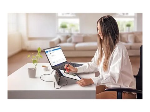Lenovo ThinkVision M14t Gen 2 - Monitor LED - 14" - przenośny - ekran dotykowy - 2240 x 1400 @ 60 Hz - IPS - 300 cd/m² - 1500:1 