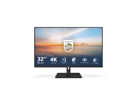 Philips 32E1N1800LA - 1000 Series - monitor LED - 32" (31.5" widoczny) - 3840 x 2160 4K UHD (2160p) @ 60 Hz - VA - 300 cd/m² - 3