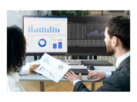 Philips 34B2U5600C - 5000 Series - monitor LED - zaokrąglony - USB - 34" - 3440 x 1440 WQHD @ 120 Hz - VA - 300 cd/m² - 4000:1 -