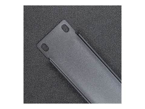 Qoltec - Panel zaślepiający do szafy rack - stal lita - czarny - 1U - 19"