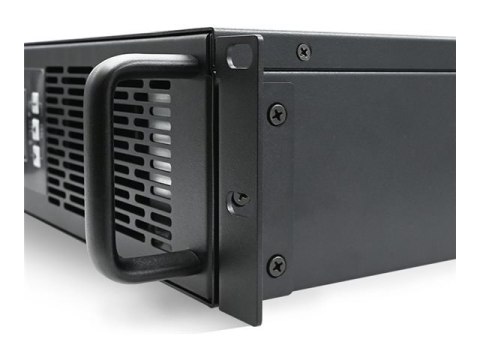 Qoltec - UPS (montowany w stojaku) - współczynnik mocy 1.0, LCD, EPO, on-line - AC 110-300 V - 1000 wat - 1000 VA - 7 Ah - RS-23