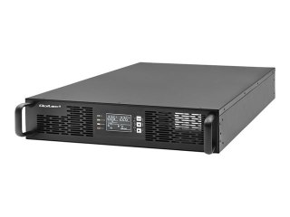 Qoltec - UPS (montowany w stojaku) - współczynnik mocy 1.0, LCD, EPO, on-line - AC 110-300 V - 3000 wat - 3000 VA - 7 Ah - RS-23
