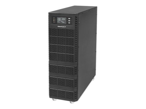 Qoltec - UPS - współczynnik mocy 1.0, LCD, EPO, on-line - AC 110-300 V - 6000 wat - 6000 VA - 7 Ah - RS-232, USB, RJ-45 - czarny