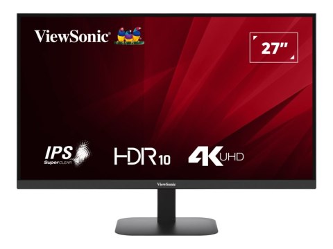 ViewSonic VA2708-4K-HD - Monitor LED - 27" - 3840 x 2160 4K @ 60 Hz - IPS - 250 cd/m² - 1200:1 - HDR10 - 4 ms - HDMI, DisplayPor