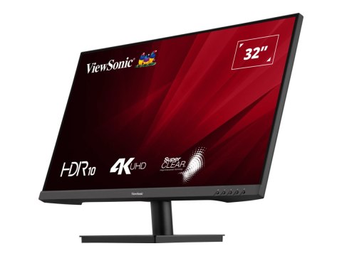 ViewSonic VA3208-4K-HD - Monitor LED - 32" (31.5" widoczny) - 3840 x 2160 4K @ 60 Hz - VA - 300 cd/m² - 3000:1 - HDR10 - 4 ms - 