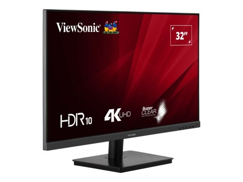ViewSonic VA3208-4K-HD - Monitor LED - 32" (31.5" widoczny) - 3840 x 2160 4K @ 60 Hz - VA - 300 cd/m² - 3000:1 - HDR10 - 4 ms - 