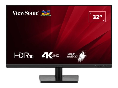 ViewSonic VA3208-4K-HD - Monitor LED - 32" (31.5" widoczny) - 3840 x 2160 4K @ 60 Hz - VA - 300 cd/m² - 3000:1 - HDR10 - 4 ms - 