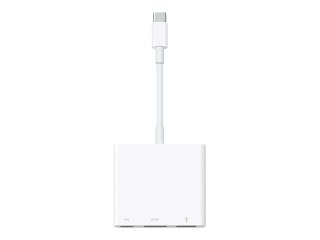 Apple - Adapter wideo - USB-C męski do USB, HDMI, USB-C (tylko zasilanie) żeński - obsługa 4K(3840 x 2160)
