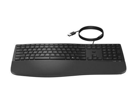 HP 485 Comfort - Klawiatura - wielourządzeniowy, 23 programowalne klawisze, układ 3-strefowy - full size - USB - QWERTY - Między
