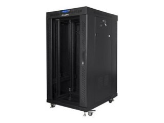 Lanberg FF01 series - Stojak szafa - 600 x 800, do samodzielnego montażu, z drzwiami szklanymi, LCD - z wyświetlacz LCD, termost