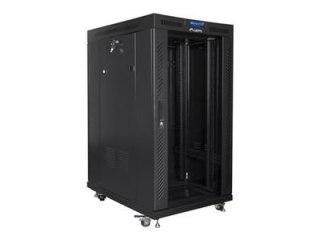 Lanberg FF01 series - Stojak szafa - 800 x 1000, płaski pakiet, z drzwiami szklanymi, LCD - z wyświetlacz LCD, termostat, 6 went