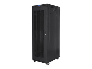 Lanberg FF01 series - Stojak szafa - 800 x 1000, płaski pakiet, z drzwiami szklanymi, LCD - z wyświetlacz LCD, termostat, 6 went