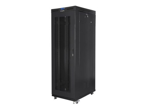 Lanberg FF01 series - Stojak szafa - 800 x 1000, płaski pakiet, z drzwiami szklanymi, LCD - z wyświetlacz LCD, termostat, 6 went