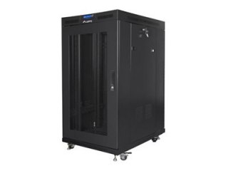 Lanberg FF01 series - Stojak szafa - 800 x 1000, płaski pakunek, z drzwiami siatkowanymi, LCD - z 6 wentylatorów chłodzących, wy