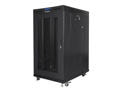 Lanberg FF01 series - Stojak szafa - 800 x 1000, płaski pakunek, z drzwiami siatkowanymi, LCD - z 6 wentylatorów chłodzących, wy