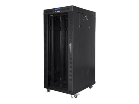 Lanberg FF01 series - Stojak szafa - 800 x 1200, pakowane płasko, z szklanymi drzwiami, LCD - z wyświetlacz LCD, termostat, 4 we