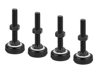 Lanberg - Stopy stojaka - M10 - RAL 9004, czarny (pakiet 4)