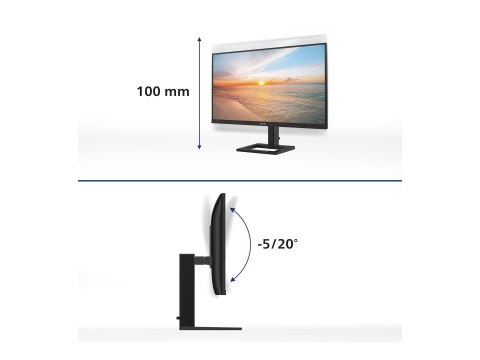 Philips 27E1N1800AE - 1000 Series - monitor LED - 27" - 3840 x 2160 4K @ 60 Hz - IPS - 350 cd/m² - 1000:1 - HDR10 - 4 ms - 2xHDM