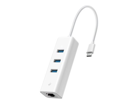 TP-Link UE330C V1 - Koncentrator - USB-C, z Gigabitowym Ethernetem - 3 x SuperSpeed USB 3.0 + 1 x 1000Base-T - stacjonarny