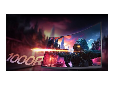 LG UltraGear 32GS60QC-B - Monitor LED - gaming - zaokrąglony - 32" - 2560 x 1440 QHD @ 180 Hz - VA - 300 cd/m² - 3000:1 - HDR10 