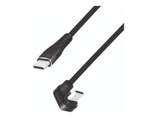 LogiLink - Kabel USB - USB-C (M) kątowe do USB-C (M) - USB 2.0 - 20 V - 3 A - 2 m - up to 480 Mbps - czarny