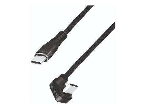 LogiLink - Kabel USB - USB-C (M) kątowe do USB-C (M) - USB 2.0 - 20 V - 3 A - 2 m - up to 480 Mbps - czarny