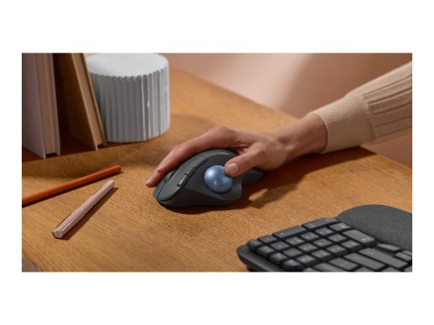 Logitech Ergo Series ERGO M575S - Manipulator kulkowy - ergonomiczna - optyczna - 5 przyciski - bezprzewodowa - Bluetooth, 2.4 G