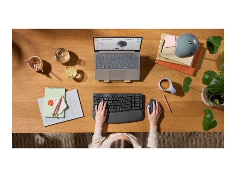 Logitech Ergo Series ERGO M575S - Manipulator kulkowy - ergonomiczna - optyczna - 5 przyciski - bezprzewodowa - Bluetooth, 2.4 G