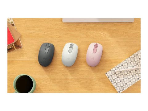 Logitech M196 - Mysz - prawo i leworęczna - optyczna - 3 przyciski - bezprzewodowa - Bluetooth - różowy