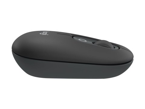 Logitech POP - Mysz - emoji personalizowane - optyczna - 4 przyciski - bezprzewodowa - Bluetooth 5.1 LE - grafitowy