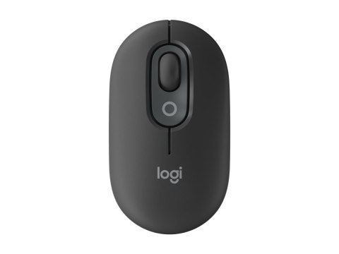 Logitech POP - Mysz - emoji personalizowane - optyczna - 4 przyciski - bezprzewodowa - Bluetooth 5.1 LE - grafitowy