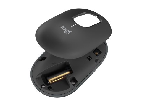 Logitech POP - Mysz - emoji personalizowane - optyczna - 4 przyciski - bezprzewodowa - Bluetooth 5.1 LE - grafitowy