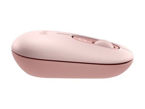 Logitech POP - Mysz - emoji personalizowane - optyczna - 4 przyciski - bezprzewodowa - Bluetooth 5.1 LE - różowy