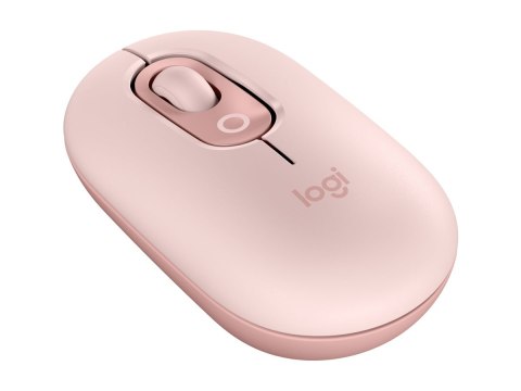 Logitech POP - Mysz - emoji personalizowane - optyczna - 4 przyciski - bezprzewodowa - Bluetooth 5.1 LE - różowy