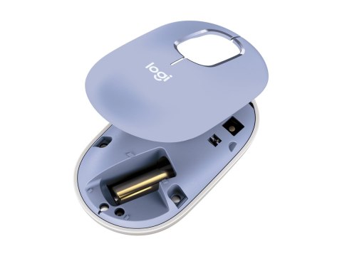 Logitech POP - Mysz - emoji personalizowane - optyczna - 4 przyciski - bezprzewodowa - Bluetooth 5.1 LE - wrzosowy