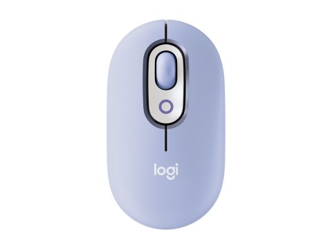Logitech POP - Mysz - emoji personalizowane - optyczna - 4 przyciski - bezprzewodowa - Bluetooth 5.1 LE - wrzosowy